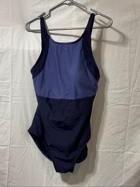 Two-Tone Blue One-Piece Swimsuit